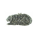 Tiger-patterned clutch bag with rhinestone embellishments 