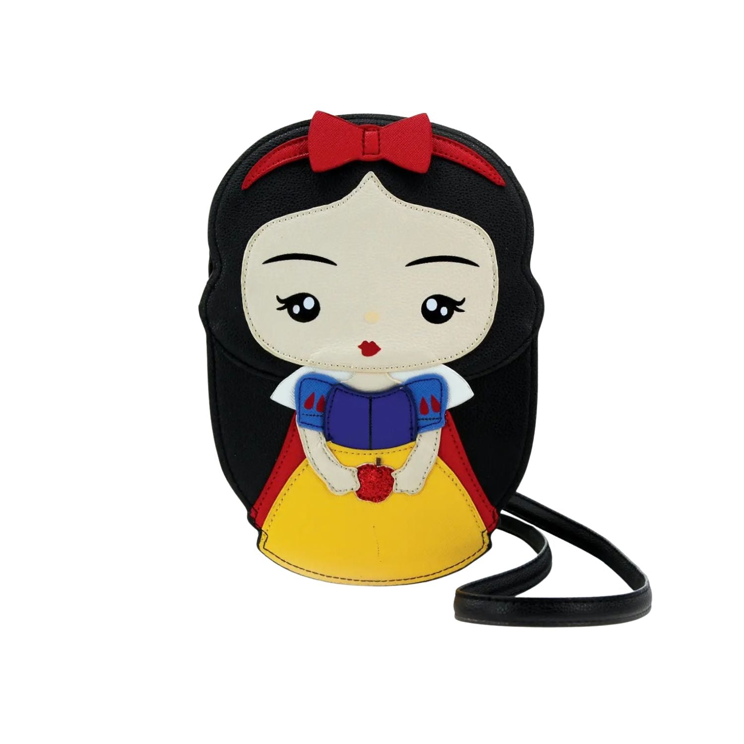 Snow White character holding apple purse 