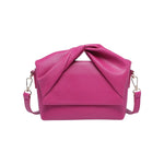 Pink handbag with a bow design 