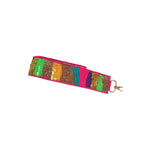 Multicolored beaded bracelet with a gold clasp 