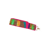 Multicolored beaded bracelet with a gold clasp 