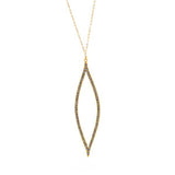 Gina Riley Gold Pinched Oval Necklace RR121