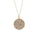 Gina Riley Small Pave Disc Necklace RR101