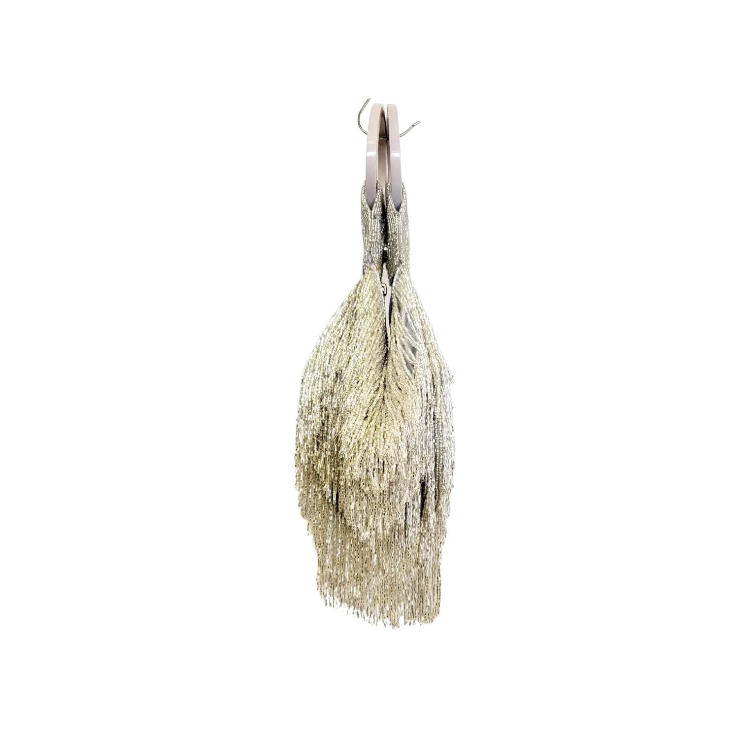 Gold wristlet with tassels