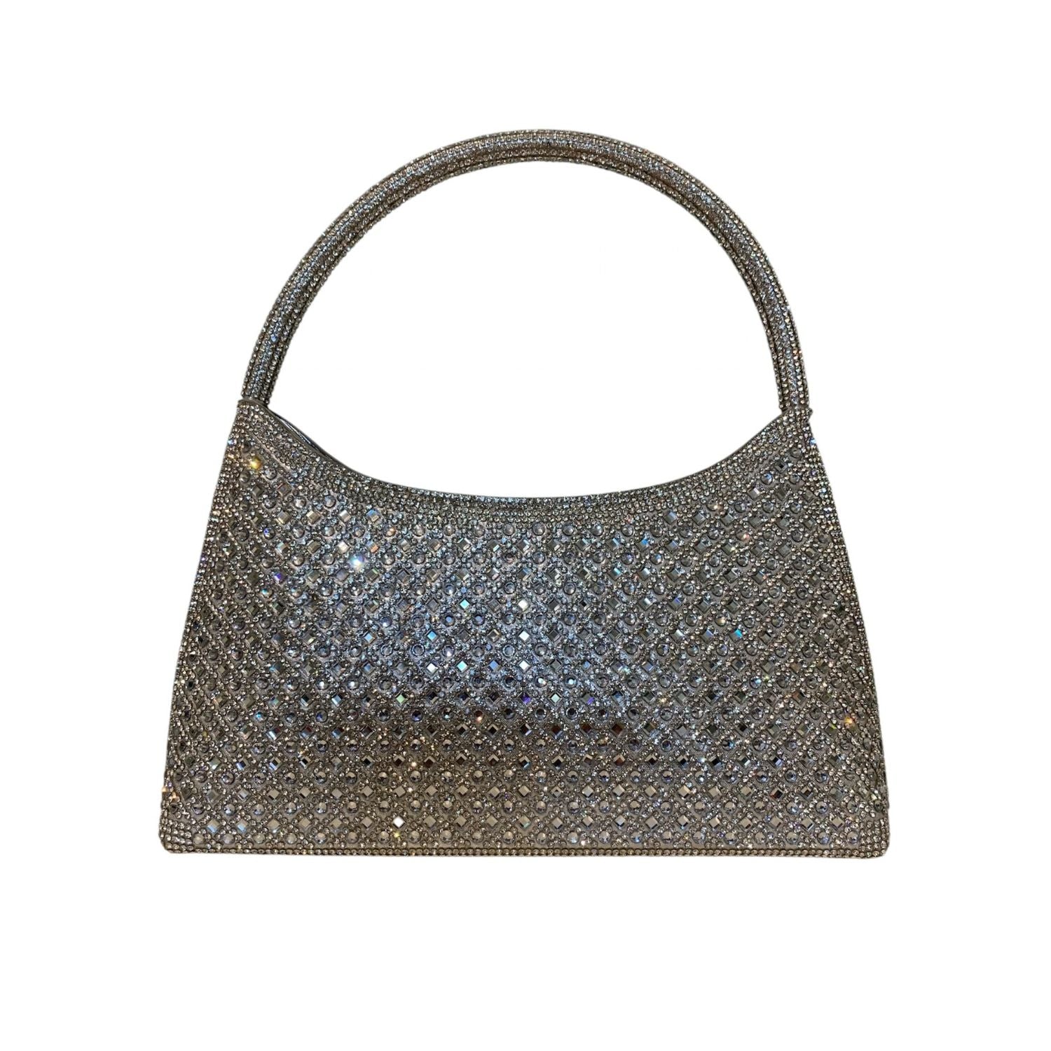 Silver beaded handbag 