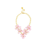 Zenzii Iridescent Resin 3-Petal Collar Necklace