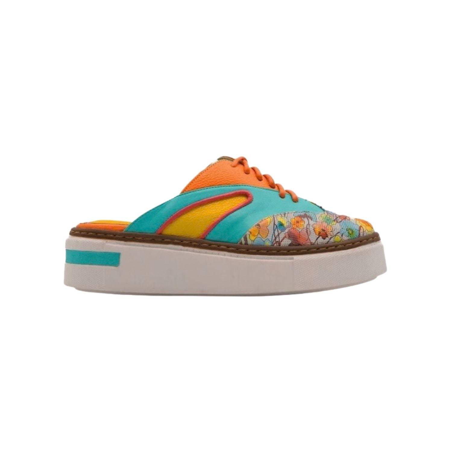 Colorful sneaker with floral pattern 