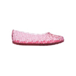 Pink woven jelly flat