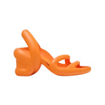 Orange high-heeled shoe 