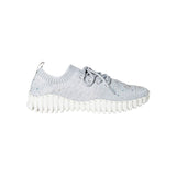 Gray bejeweled sneaker with white sole 