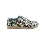 Patterned sneaker with a zipper 