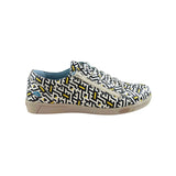 Patterned sneaker with a zipper 