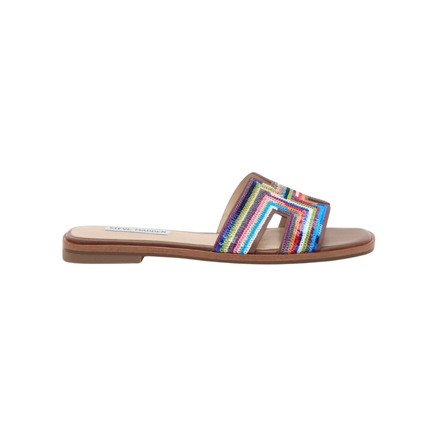 Multicolored striped sandal 