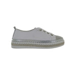 Gray sneaker with rhinestone details 