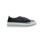 Black sneaker with gray sole 