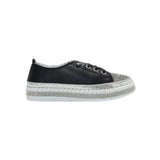 Black sneaker with gray sole 