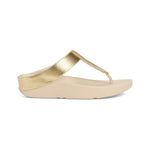 gold metallic platform wedge fit form flip flop
