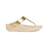 gold metallic platform wedge fit form flip flop