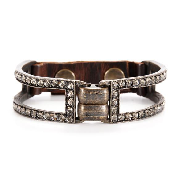 Gina Riley Double Sided Crystal Two Bar Bracelet 1096