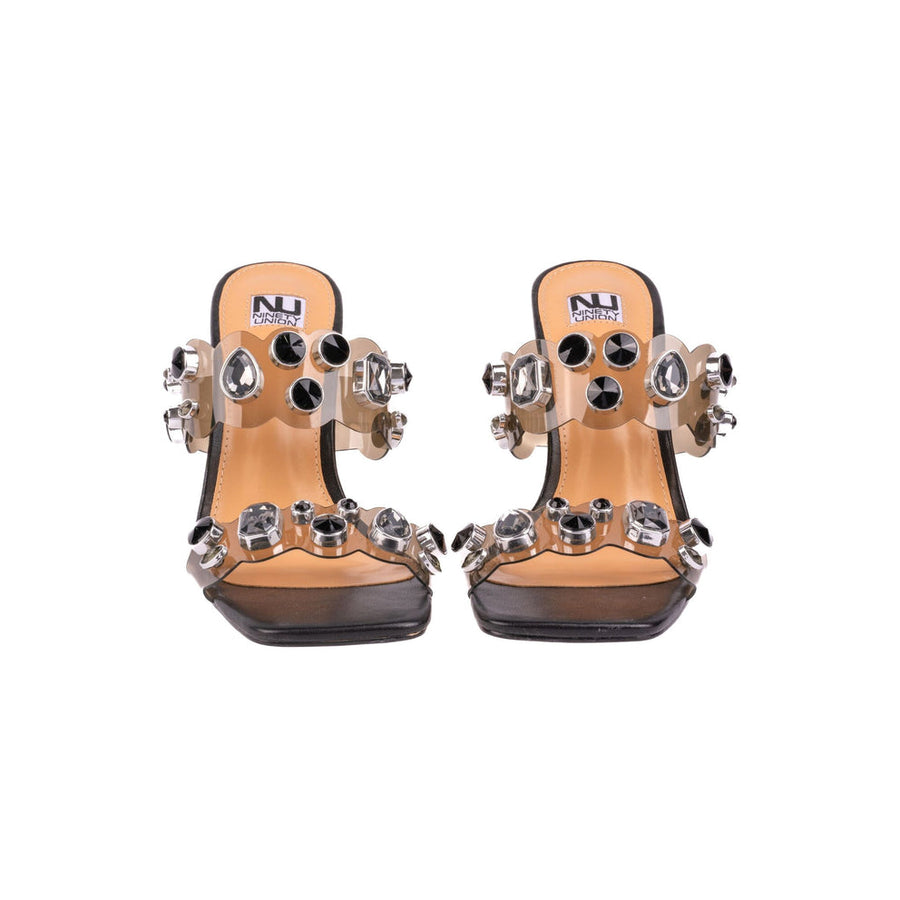 JOYFUL Circular Heel Two Band Jewels Slide L090