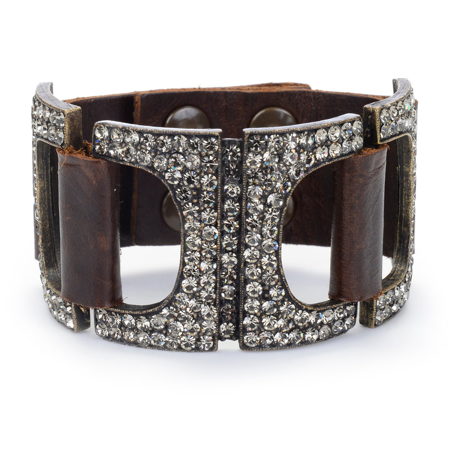 Gina Riley Triple Metal With Leather Bracelet
