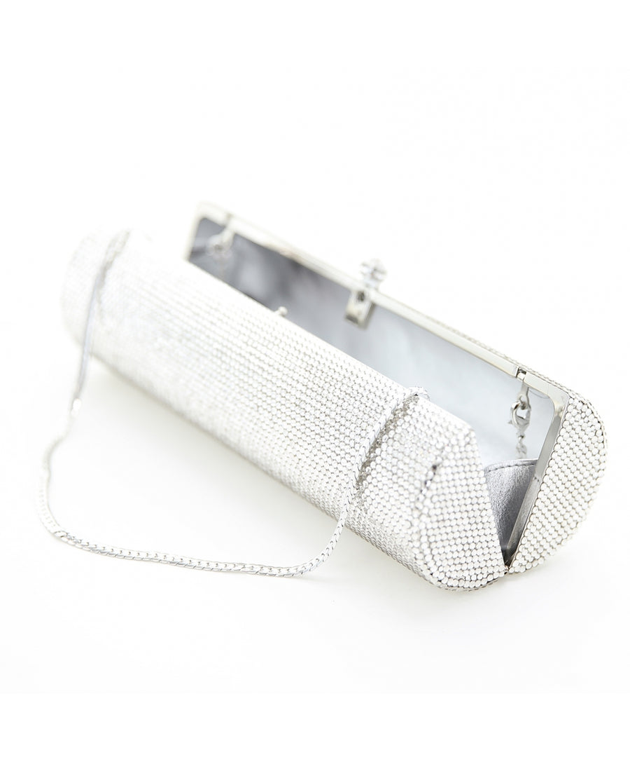 INS Crystal-Embellished Cylinder Evening Clutch