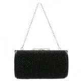 Crystal Embellished Cylinder Clutch Evening Bag