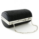 Crystal Embellished Cylinder Clutch Evening Bag