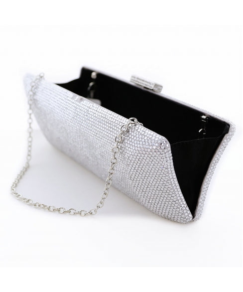 INS Handbags Crystal-Embellished Evening Clutch