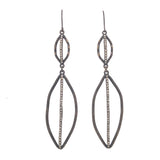Gina Riley Double Crystal Leaf Earrings 3156