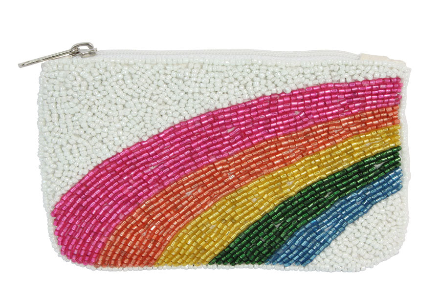 Nima Rainbow Beaded Coin Purse