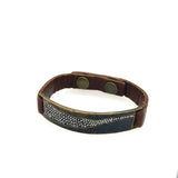 Gina Riley” Empire State" Pave Leather Bracelet