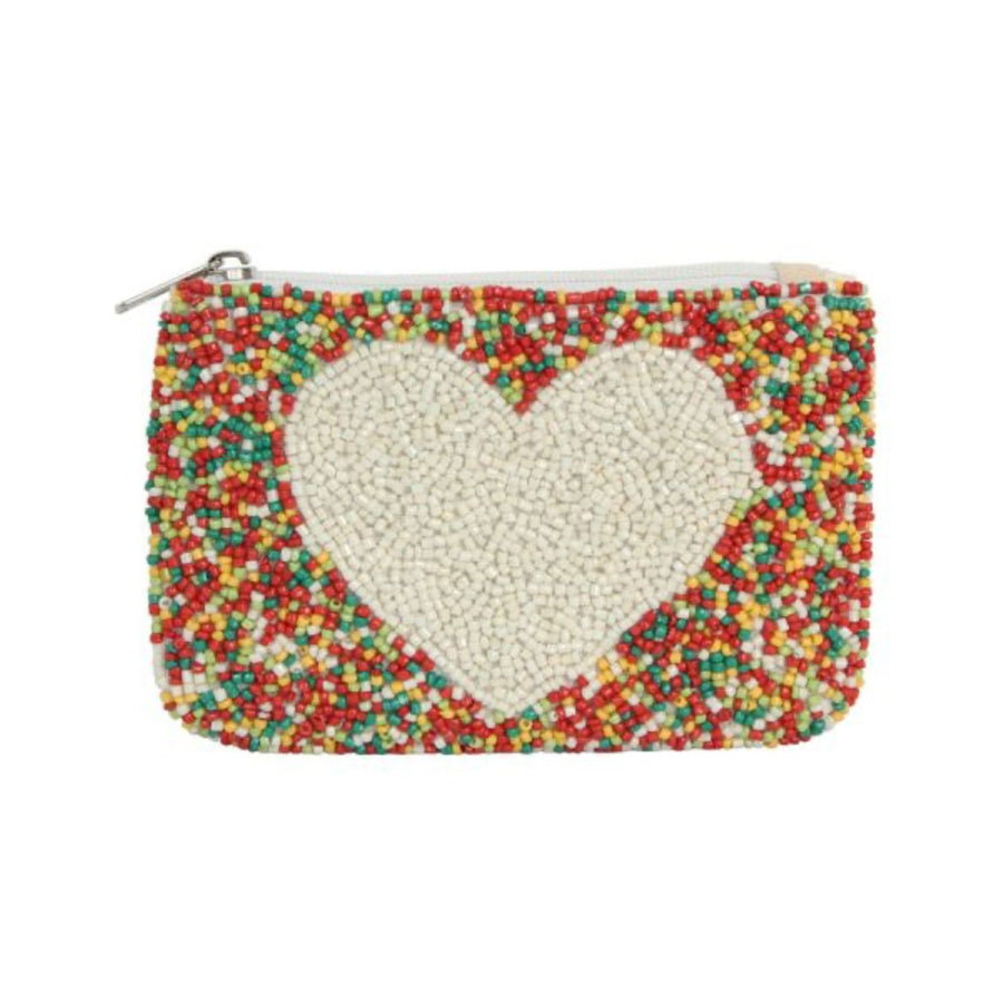 Nima Heart Beaded Coin Purse