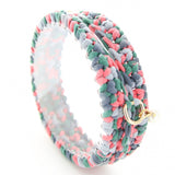 INS Pearl Handle Round Clear Woven Frame Bag