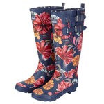 You’ll be praying for rain so you can wear these stunning Esme wellies by Ruby Shoo!  These rain boots come in a navy rubber with a multi coloured floral print design. In New Orleans in Shoe Be Do.